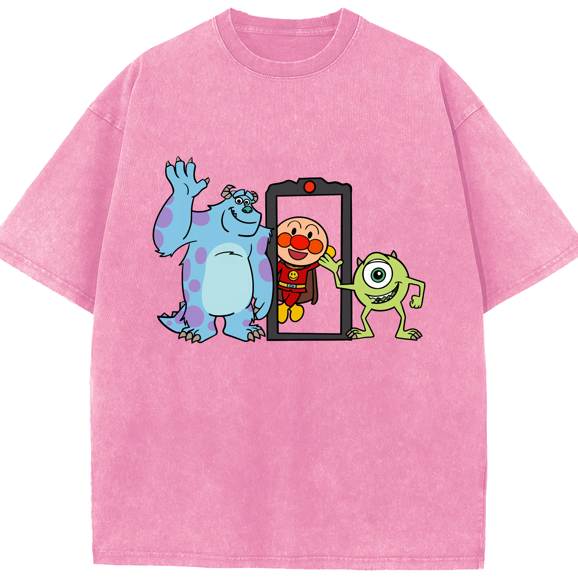 （画像用） アンパンマン Anpanman 綿100% ヴィンテージ風 半袖Tシャツ（フロントプリント）